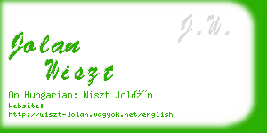 jolan wiszt business card